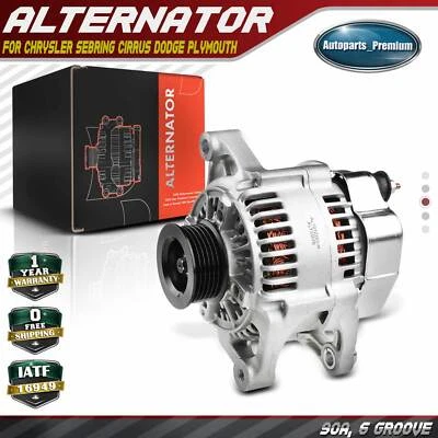 Alternador para Chrysler Cirrus Sebring Plymouth Breeze Dodge 90A 12V CW 6 ranuras Foto 1 de 4