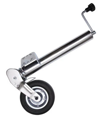 Automatik Stützrad 60 mm klappbar Stahlfelge Stützlast 400 kg Bugrad Trailer - Bild 1 von 4