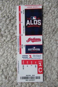INDIANS VS RED SOX 10/6/2016 TICKET ~ FRANCISCO LINDOR (POSTSEASON DEBUT / HR) - Picture 1 of 1