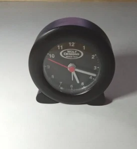 Wolf Designs Black Travel Alarm Clock with Case Free Shipping - Picture 1 of 6