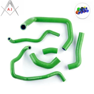 For KAWASAKI ZX10R NINJA 2008-2010 2009 Silicone Radiator Coolant Hose Kit Green - Picture 1 of 9