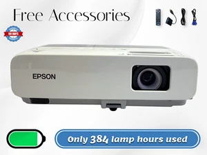 Epson PowerLite 84+ 3LCD-Projektor 2600 ANSI HD XGA VGA - nur 384 Stunden benutzt - Bild 1 von 12