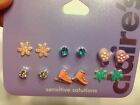 Six Pairs Of Claire's Winter Holiday Sensitive Solutions Earrings Mittens Skates