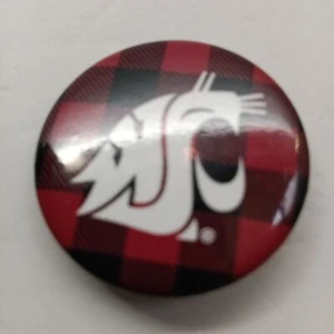 Washington State University Pumas WAZZU 1,75" Pin-Back Knopf Fußball - Bild 1 von 2