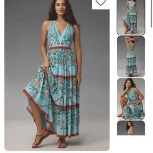 Limerick by Abirr n' Nanki Maxikleid V-Ausschnitt Stufen Blumen Größe L - Bild 1 von 8
