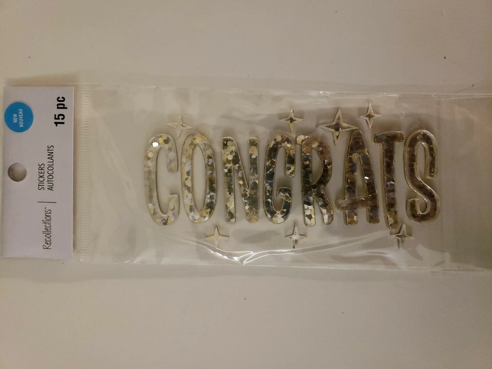 Recollections Congrats Scrapbooking stickers - Image 1 of 1
