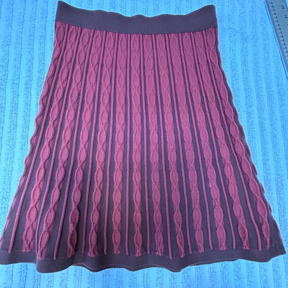 Saia de malha feminina Dove mistura de algodão malha pequena marrom marrom - Imagem 1 de 4