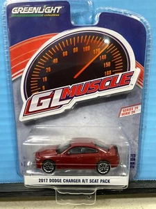 1/64 GREENLIGHT GL MUSCLE 2017 DODGE CHARGER R/T SCAT PACK DARK RED - Picture 1 of 2