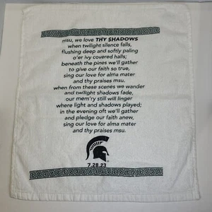 Michigan State University Pro Handtuch Teetuch Schweiß Tuch 7/8/23 Spartaner MSU Gesang - Bild 1 von 10