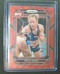 2023 UFC Panini Prizm HOLLY HOLM Red Wave Prizm #157 🔥