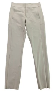 Athleta Stellar Trouser Pant Cream Women's 2 Pockets Ankle Zip Skinny 26×27 - Picture 1 of 8