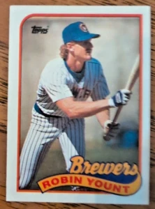 Carta Baseball Robin Yount Milwaukee Brewers 1989 Topps #615 - Foto 1 di 2