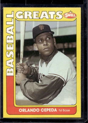 1991 Swell Baseball Greats Orlando Cepeda #105 - SF Giants - SET BREAK - Image 1 of 2