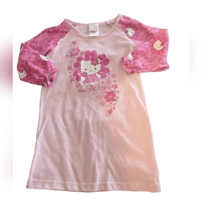 Hello Kitty девочек винтажный розовый пижама платье размер 5T - Изображение 1 из 4