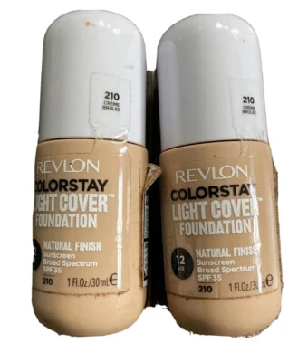 Revlon Colorstay Light Cover Foundation 210 Creme Brulee SPF 34 Lot Of 2 New - Image 1 of 4