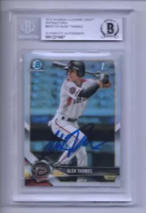 2018 Bowman Chrome Draft Refractor Alek Thomas Auto BGS Authenticated - Picture 1 of 2