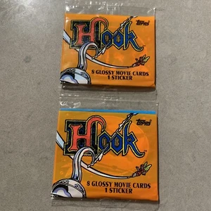 Tristar Topps Hook Movie Glossy Trading Cards 2 Sealed Packs Robin Williams - Bild 1 von 2
