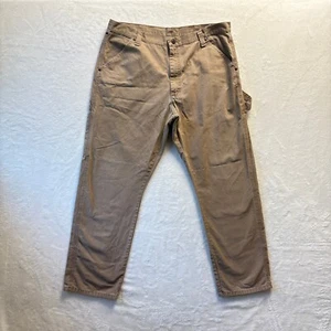 Wrangler Carpenter Hose Herren Gr. 38 x 32 hellbraun Arbeit Utility khaki Baumwolle - Bild 1 von 13