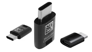 Adapter Kupplung EE-GN930 Schwarz USB Typ C auf Micro USB Daten für Samsung - Picture 1 of 12