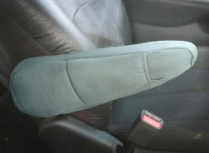 Armrest Covers with Pocket for Cars SUV and Minivan Grey Flat Cloth Set of 2 - Picture 1 of 7