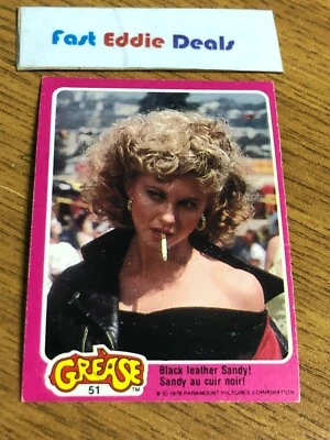 1978 O-PEE-CHEE GREASE THE MOVIE FRENCH CARD 51 OLIVIA NEWTON JOHN CANADA SANDY - Image 1 of 2