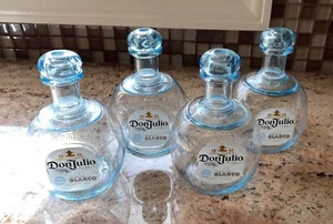 PACK OF (4) Don Julio Blanco Tequila Plastic Replica Bottle Cup + Straws 12 oz. - Picture 1 of 11