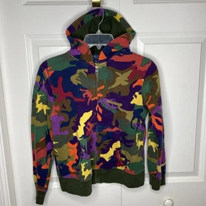 Polo Ralph Lauren Kinder buntes Camouflage Full Zip Sweatshirt Hoodie M 10-12 - Bild 1 von 9