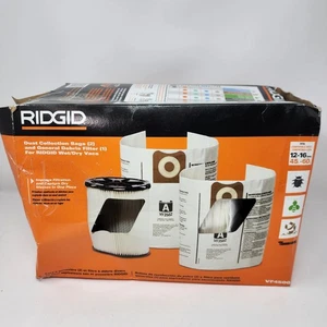Kit de filtro de aspiradora en seco húmedo Ridgid filtro de desechos generales y 2 bolsas de polvo VF4500 - Imagen 1 de 12