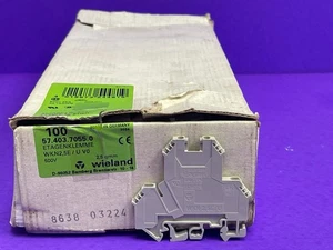 WIELAND 57.403.7055.0  DUO FEED THROUGH TERMINAL, SCREW , 2.5 mm qty 100 NEW - Picture 1 of 9
