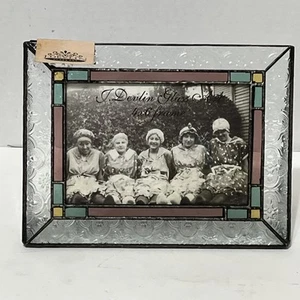 J. Devlin Color Stained Glass Desktop Landscape Horizontal Picture Frame 4x6 - Picture 1 of 11