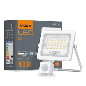 LED Fluter mit Bewegungsmelder VIDEX 20W 5000K Flutlicht Außen Strahler Weiß - Bild 1 von 8
