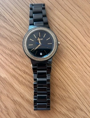 Joop Damenuhr Quarz Edelstahl Zirkonia Datum Grau Schwarz JP100792F01 - Image 1 of 2