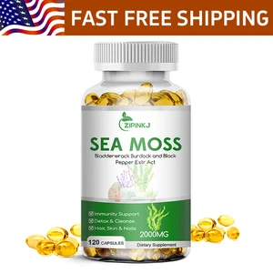 Capsule di muschio marino biologico 2000 mg, muschio irlandese, con supporto immunitario vescica - Foto 1 di 8