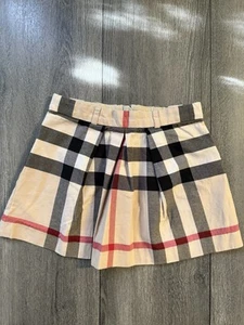 Burberry Girls Red and Tan Classic Plaid Skirt Authentic Size 6 - Picture 1 of 3