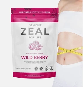Zurvita - Bolsa de bienestar de 30 días Zeal for Life - Sabor a bayas silvestres - 420 g * PAQUETE DE 1-3 - Imagen 1 de 10