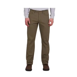 Men' Weatherproof Vintage Stretch Canvas Fleece Lined Pants Green Size 34x30 NWT - Picture 1 of 12