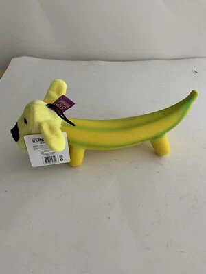 Banana Dog Toy Level 2  Squeaky Fruit Doggie Toys Pooch play yellow dog play - Image 1 of 4