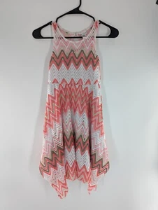 Emily West Girls Size 10 White And Peach Sleeveless Dress - Picture 1 of 10