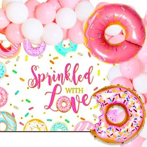Pink Baby Sprinkle Decorations Girl Sprinkled With Love Banner Gender Baby Sh... - Picture 1 of 7