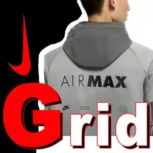 CHAQUETA CON CAPUCHA NIKE NSW AIR MAX ""GRID"" CON CREMALLERA COMPLETA TEJIDA ESTILO DE VIDA CW5387-073 PEQUEÑA - Imagen 1 de 11