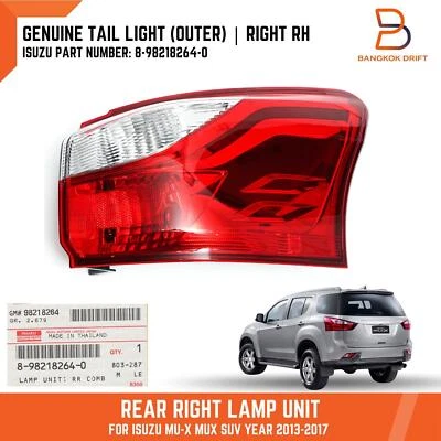 RH RIGHT TAIL LIGHT REAR LAMP UNIT FOR ISUZU MU-X MUX UC SUV 13-17 8982182640 - Image 1 of 4