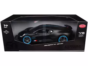 Bugatti Divo Carbon Fiber Blue Accents Bburago 50th Anniversary 1/18 Diecast Car - Picture 1 of 3