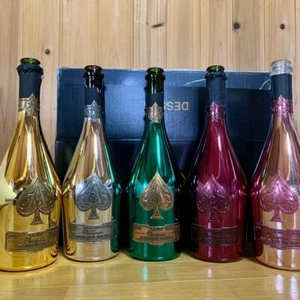 Armand De Brignac Ace of Spade Set of 5 Empty Bottle Gold Platina Green Red Pink - Picture 1 of 1