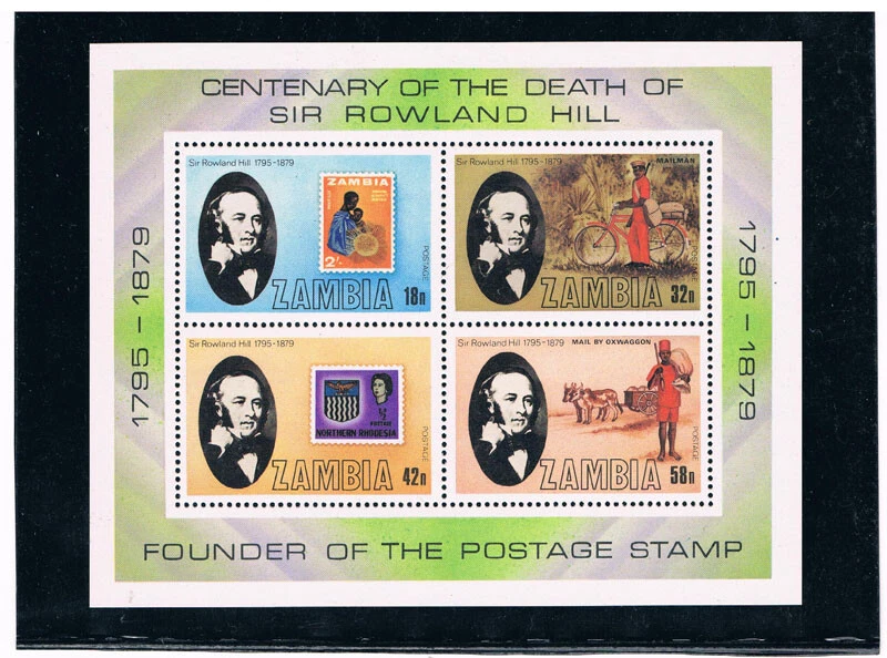 ZAMBIA 1979 Sir Roland Hill S/S CV $2.90 - Image 1 of 1