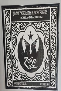 The Black Crowes & Jimmy Page 1999 NYC Concert Poster 11 X 17 Framed - Picture 1 of 2