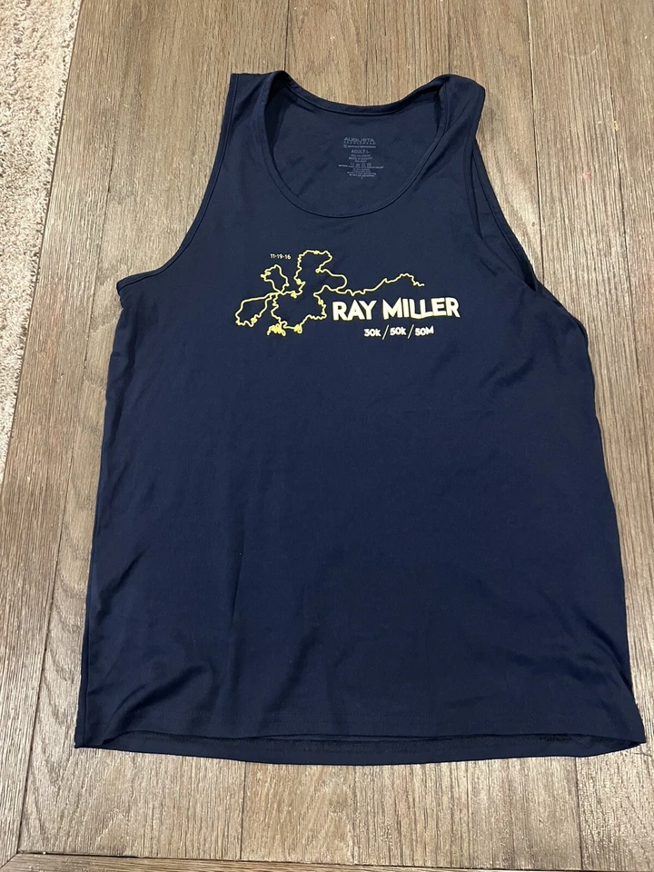 Camiseta sin mangas Ray Miller 50 Miler para correr grande L para hombre Foto 1 de 1