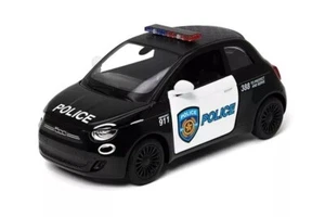 Kinsmart FIAT 500e Police Car 1:28 Die Cast Metal Pull Back Action Model Toy - Picture 1 of 1