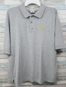 Columbia Polo Shirt Medium Mens Gray Golf Polo Cotton Embroidered Kangaroo - Picture 1 of 7