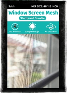48 * 118 Window Screen Mesh - Door Screen Replacement Mesh Fiberglass Screen Mes - Picture 1 of 11