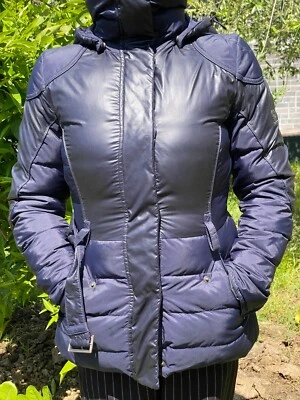 Chaqueta acolchada Belstaff Silver Label plumón de ganso Piumino con cinturón talla 40 S M Foto 1 de 4